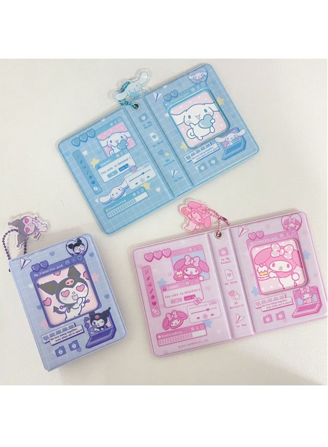 Bukela 3 Inch Mini Photo Album, Heart Hollow Card Binder Photo Album Photo Card Holder with Pendant 40 Pockets . - Image 4