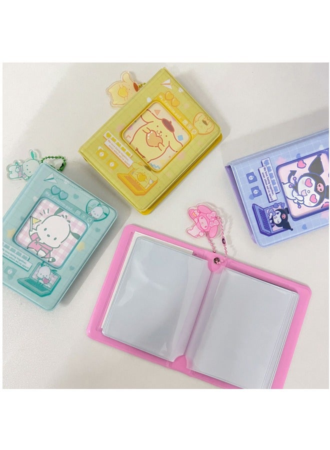 Bukela 3 Inch Mini Photo Album, Heart Hollow Card Binder Photo Album Photo Card Holder with Pendant 40 Pockets . - Image 3