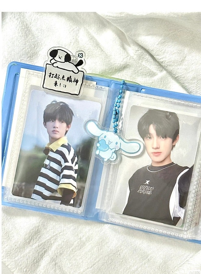 Bukela 3 Inch Mini Photo Album, Heart Hollow Card Binder Photo Album Photo Card Holder with Pendant 40 Pockets . - Image 2