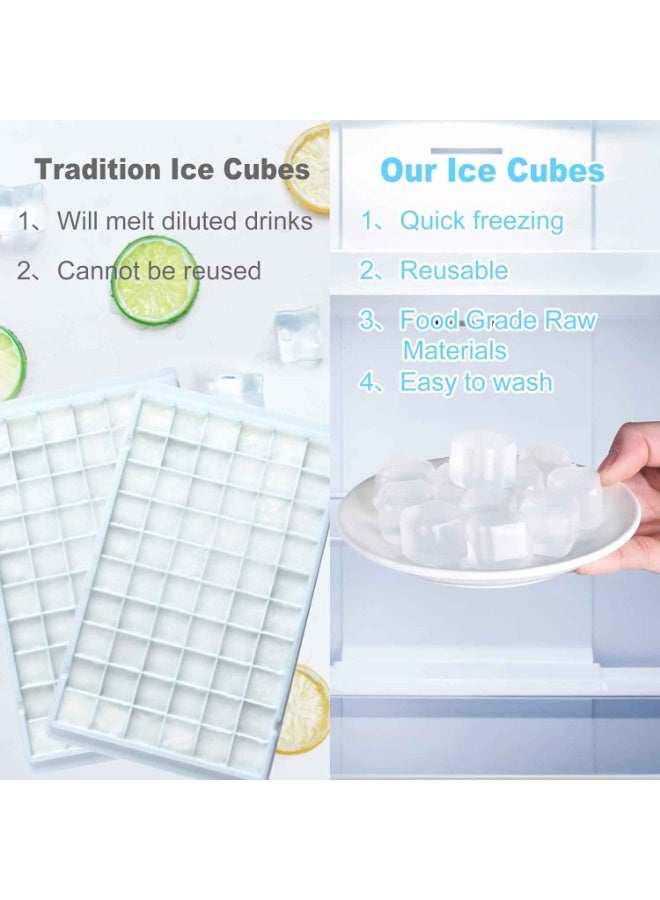 48 Pack Reusable Ice Cube for Drinks, Transparent Square Plastic ice Cubes Without Diluting, Refreezable Ice Cubes for Coffee, Soda, Juice,Summer Essentials - Image 5