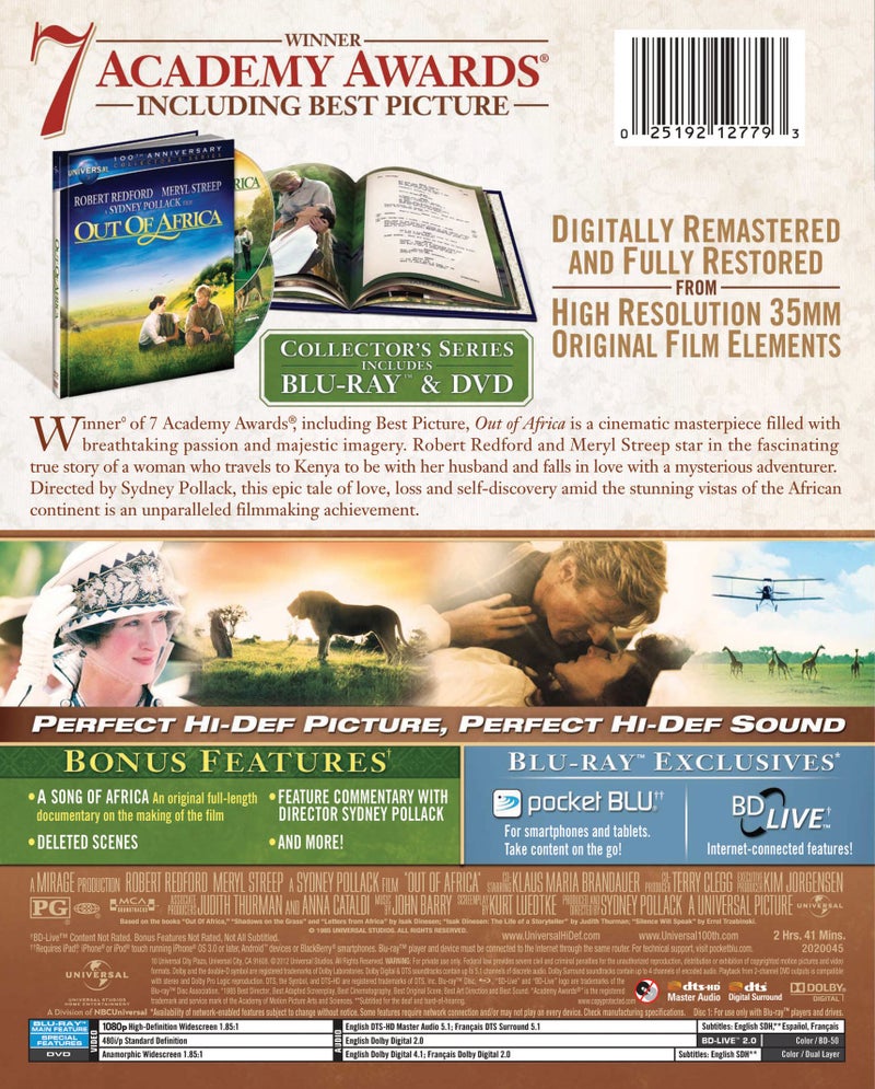 UNIVERSAL Out of Africa [Blu-ray] - Image 3