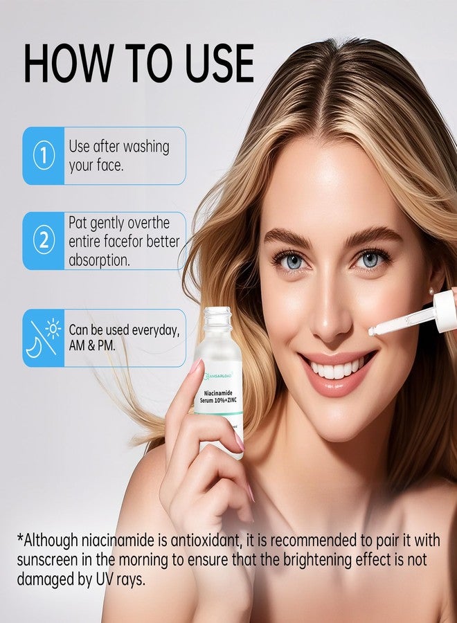 CHANGARLOAD Niacinamide 10%+ Zinc 1% Serum For Face, Niacinamide Serum For Face, Dermatologist, Redness Relieve-30ml 1floz - Image 2