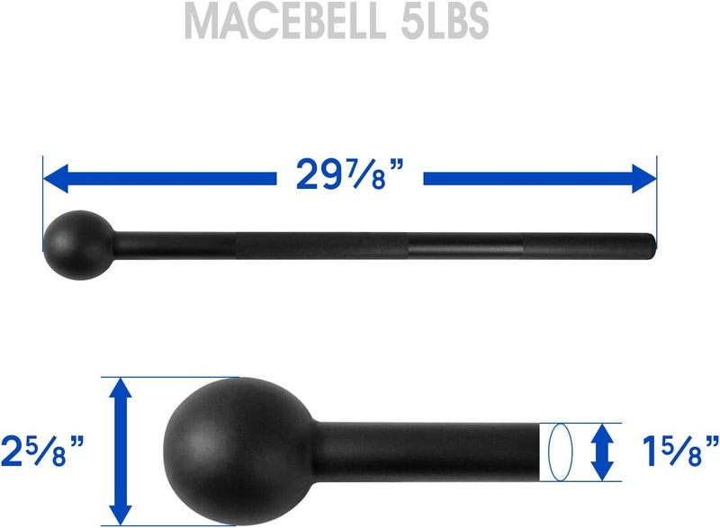 Yes4All Steel Mace Bell for Strength Training, Support Full Body, Muscles, Shoulder, Grips & Forearms Workouts, Stretching 5, 7, 10, 15, 20, 25, 30 LB For Woman & Man - Image 2
