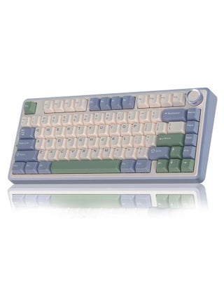 AULA F75 Wireless Trio Mode Mechanical Gaming Keyboard With Knob | 3 in One Gasket Hot Swappable Reaper Switch Keyboard | RGB Backlit Gaming Keyboard | 2.4GHz/Type-C/Bluetooth Mechanical Keyboard (Cedar Green – Reaper Switch) - pzsku/Z904377D048E96B7EA323Z/45/_/1733052257/6385ca38-ceb0-47f0-86db-a4d81b0bc0b4