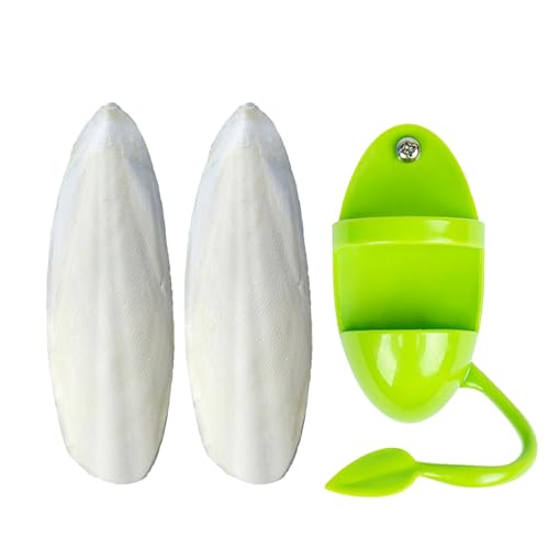 Mivofun 2 Pack Cuttlebone with 3 in 1 Food Holder Natural Cuddle Bones for All Pet Birds Cockatiels Parakeets Budgies Finches556 Inch Midium Size - Image 1