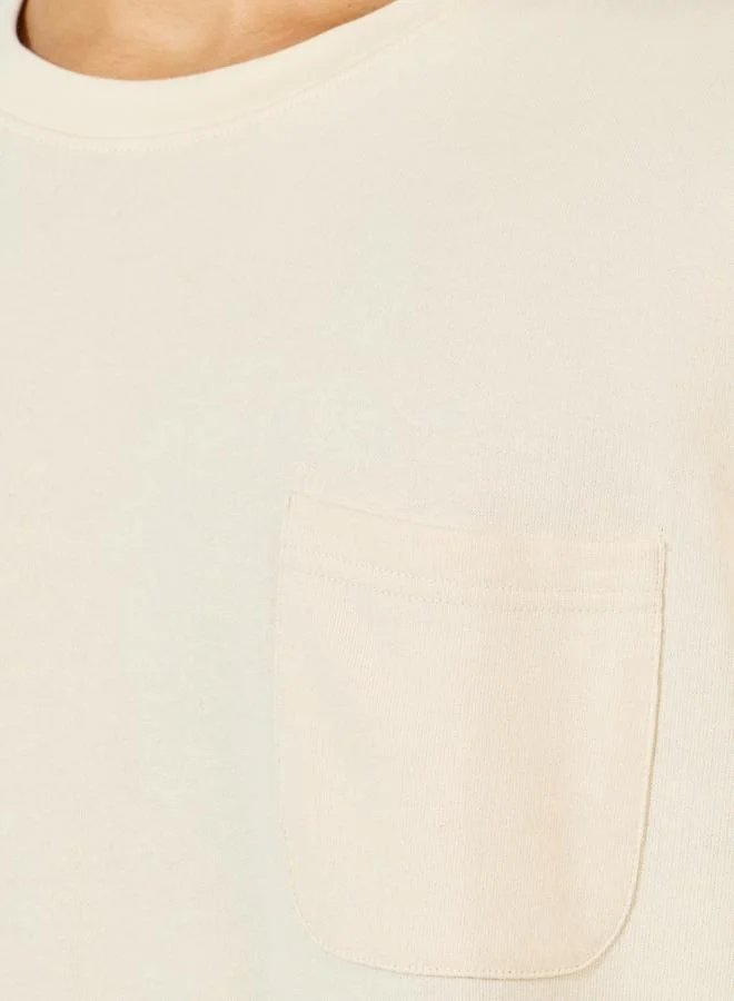 Styli Eco-Earth Terry Oversized T-Shirt with Patch Pocket