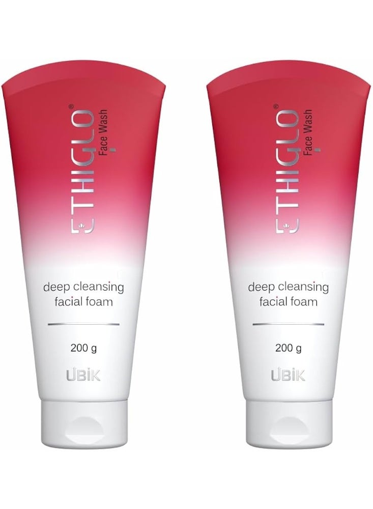 إيثيجلو غسول الوجه الرغوي إيثيغلو لتفتيح البشرة وتنظيفها بعمق (عبوة من قطعتين) 200 غرام - Image 1