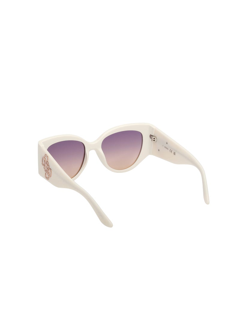GUESS FULL RIM FEMALE CAT EYE WHITE INJECTED SUNGLASSES - Image 3
