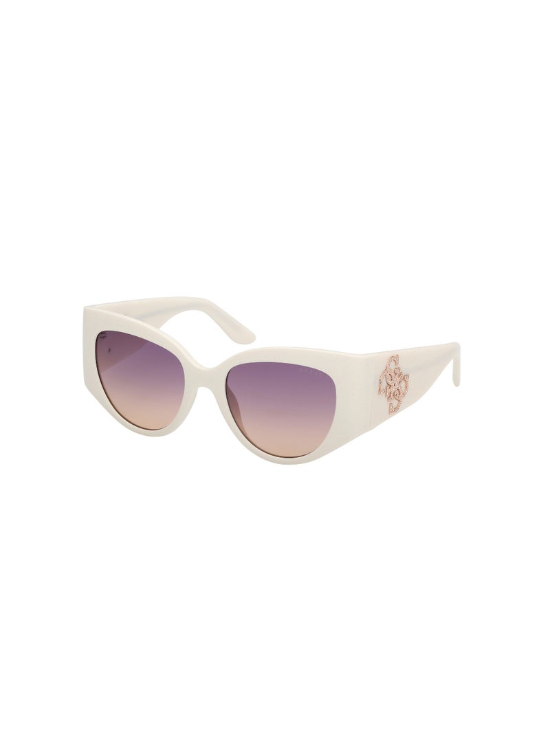 GUESS FULL RIM FEMALE CAT EYE WHITE INJECTED SUNGLASSES - Image 1