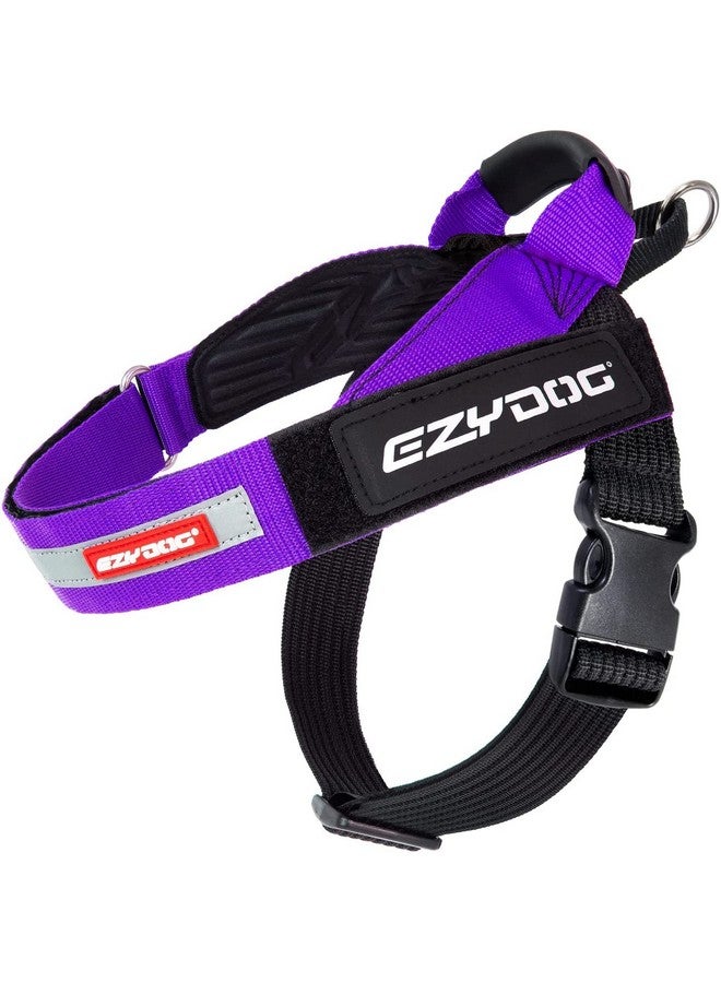 إيزي دوج حزام كلاب EzyDog Express - حزام كلاب قابل للتعديل للكلاب الكبيرة والمتوسطة والصغيرة بتصميم مريح مبطن ومضاد للاحتكاك، ومقبض للإمساك، وإبزيم جانبي سهل (مقاس XS، أرجواني) - Image 1