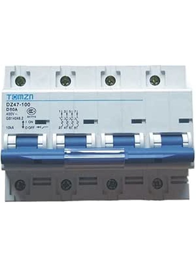 4 Pole 80A 240V 415V 50Hz 60Hz Miniature Circuit Breaker MCB - Image 1