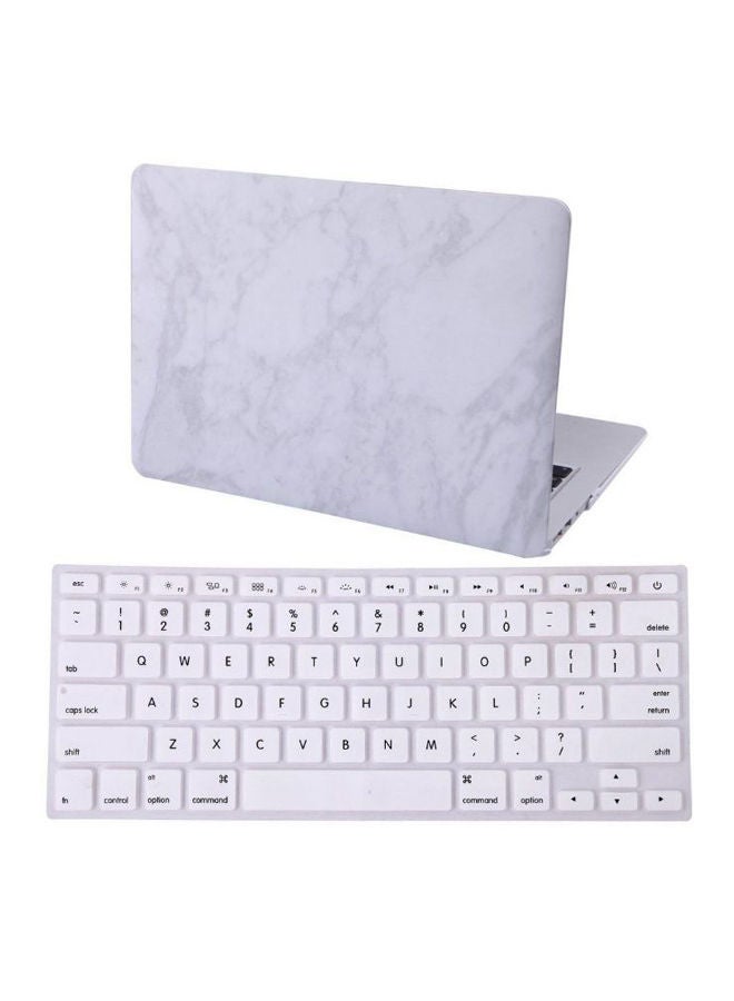 NIBEMINENT Marble Designer Hard Shell Case Cover For Apple Macbook 13-Inch White - Image 3