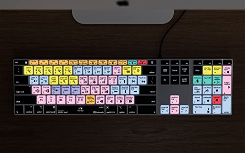 KB Covers Pro Tools Shortcut Backlit Aluminum Keyboard for Mac – 150+ Color-Coded Audio Editing Keys, US Layout, USB Wired, Compatible with macOS Desktop & Laptop - Image 3