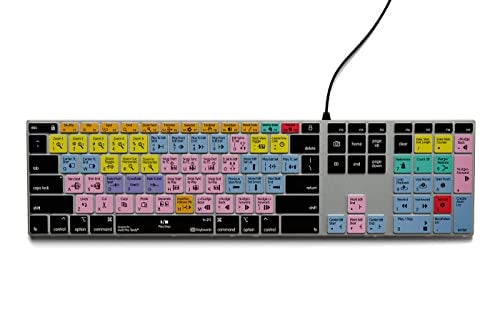 KB Covers Pro Tools Shortcut Backlit Aluminum Keyboard for Mac – 150+ Color-Coded Audio Editing Keys, US Layout, USB Wired, Compatible with macOS Desktop & Laptop - Image 4