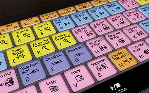 KB Covers Pro Tools Shortcut Backlit Aluminum Keyboard for Mac – 150+ Color-Coded Audio Editing Keys, US Layout, USB Wired, Compatible with macOS Desktop & Laptop - Image 5