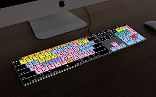 KB Covers Pro Tools Shortcut Backlit Aluminum Keyboard for Mac – 150+ Color-Coded Audio Editing Keys, US Layout, USB Wired, Compatible with macOS Desktop & Laptop - Image 2