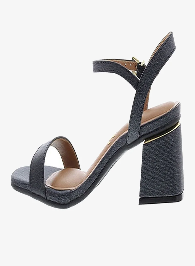 Vizzano Black Mid Heels Sandals for Women – Sling Back Heel Sandals for Girls with Ankle Strap for Women | Best Price UAE