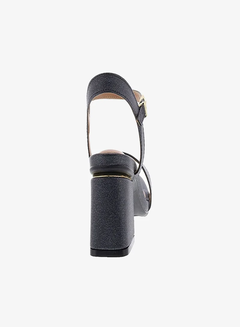 Vizzano Black Mid Heels Sandals for Women – Sling Back Heel Sandals for Girls with Ankle Strap for Women | Best Price UAE