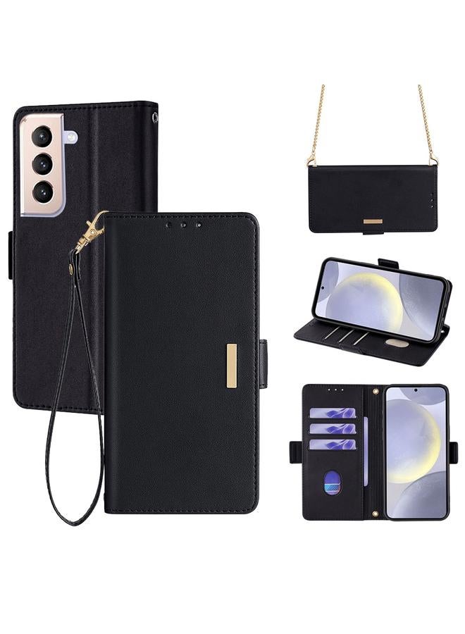 S-TOP Case For Samsung Galaxy S22 5G Crossbody Chain Leather Phone Case - Image 1