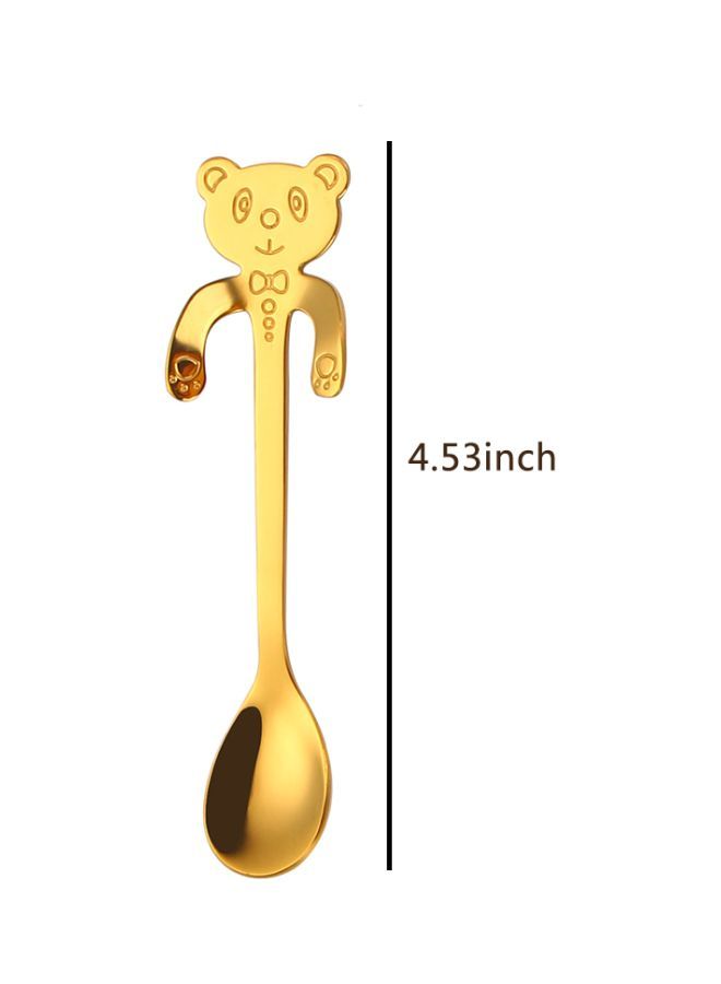 NIBEMINENT 6-Piece Coffee Spoons Set Gold 11.5centimeter  - Image 3