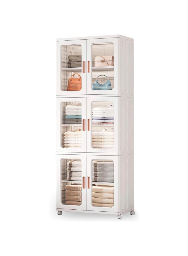 CityRiya-Long Tall Narrow Storage Cabinet, Kitchen Storage Bins, Pantry Storage Cabinet with Adjustable Shelves, Cupboard Closet, Storage Organizer for Bathroom, Living Room, Bedroom  - Image 1