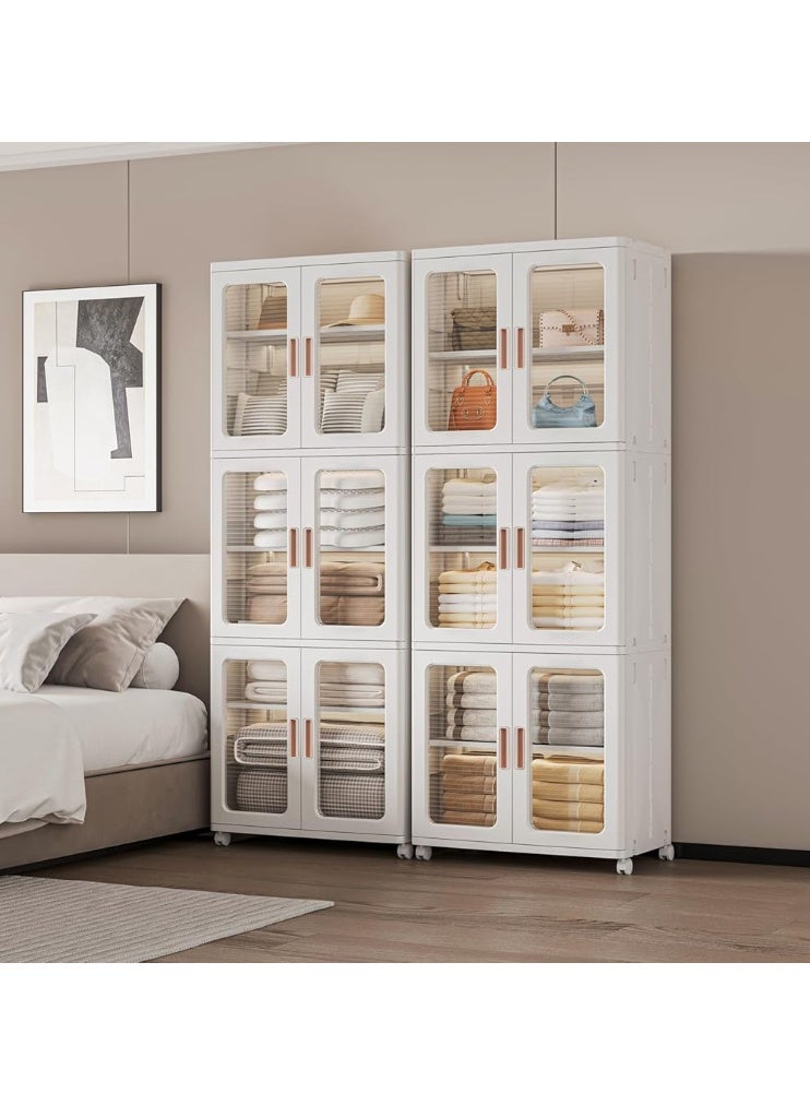 CityRiya-Long Tall Narrow Storage Cabinet, Kitchen Storage Bins, Pantry Storage Cabinet with Adjustable Shelves, Cupboard Closet, Storage Organizer for Bathroom, Living Room, Bedroom  - Image 4