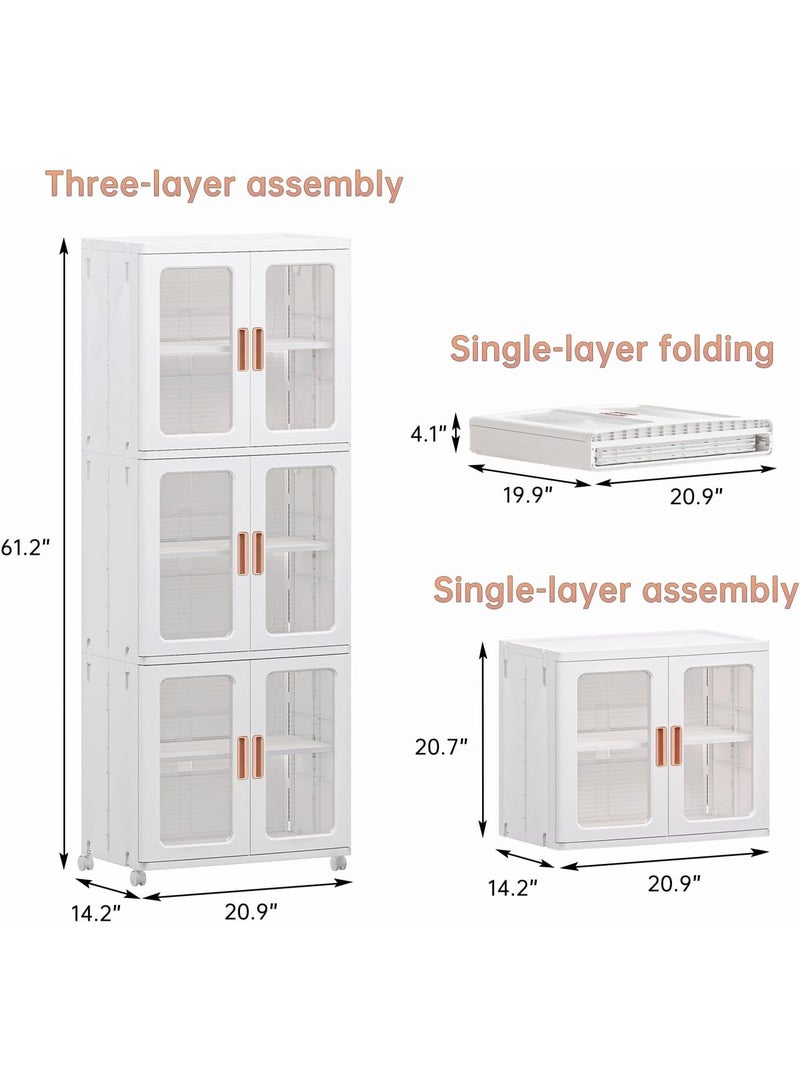CityRiya-Long Tall Narrow Storage Cabinet, Kitchen Storage Bins, Pantry Storage Cabinet with Adjustable Shelves, Cupboard Closet, Storage Organizer for Bathroom, Living Room, Bedroom  - Image 5