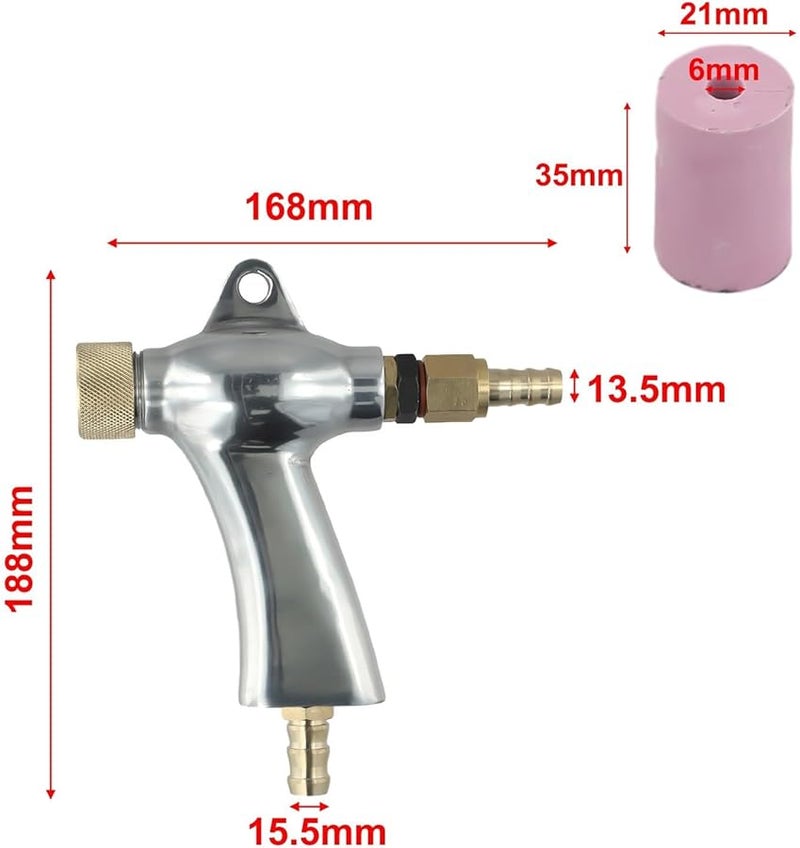 Aluminum Alloy Sandblaster Tool Kit with 5 Ceramic Nozzles for Rust Removal and Stripping - Image 5