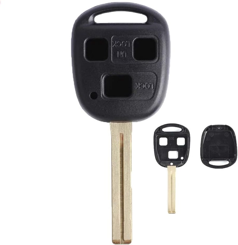 Rubik 3 Button Replacement Remote Key Fob Case for Lexus 98-2001 Lexus LX 470 ES 300 SC 300 SC 400 No Chips Inside ( 4.7 cm Long Blade ) - Image 1