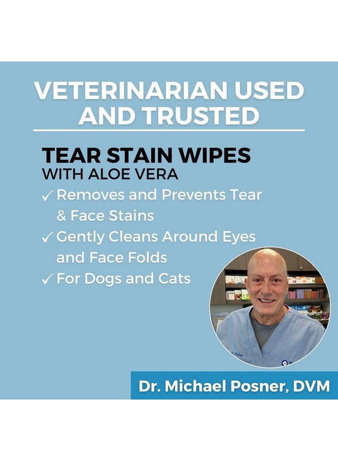 nootie Nootie Tear Stain Wipes for Dogs & Cats, Gently Remove and Prevent Tear Stains with Aloe Vera, 60 Count - Image 2