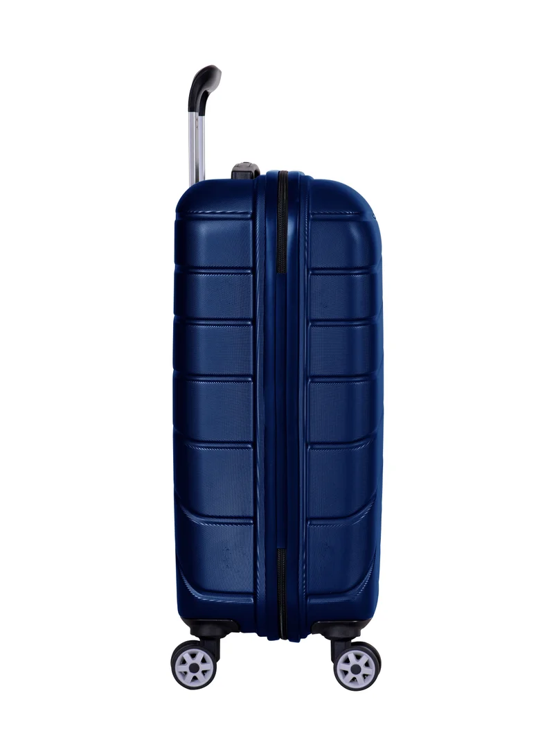 eminent Voyager Hard side Travel Case Luggage Trolley Makrolon Lightweight with 4 Quiet Double Spinner Wheels Suitcase with TSA Lock KH91 Star Blue