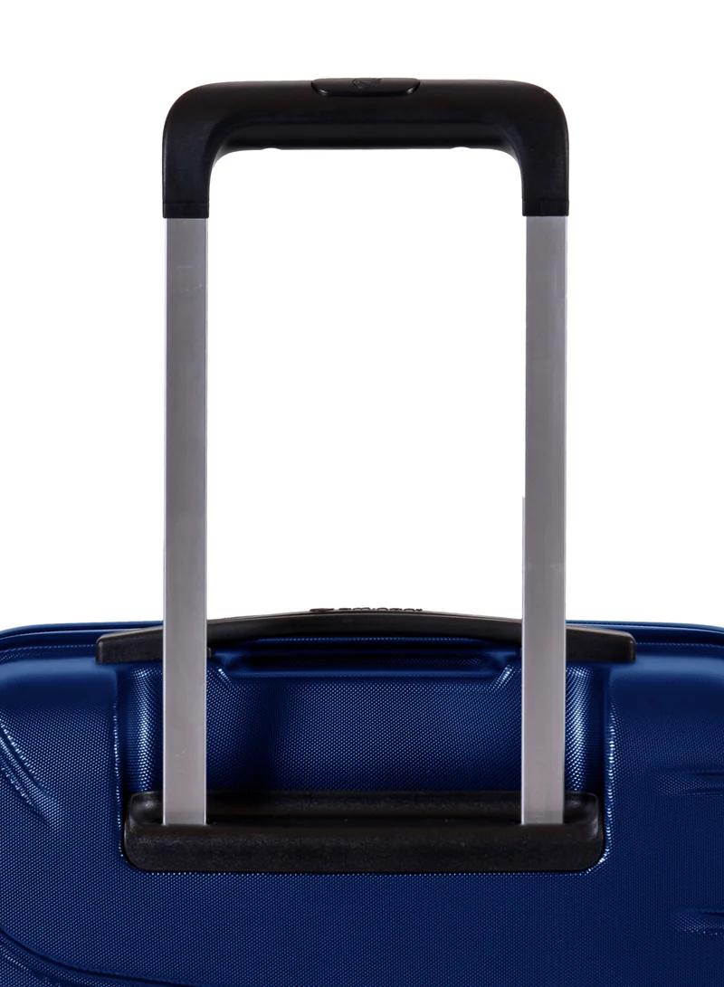 eminent Voyager Hard side Travel Case Luggage Trolley Makrolon Lightweight with 4 Quiet Double Spinner Wheels Suitcase with TSA Lock KH91 Star Blue