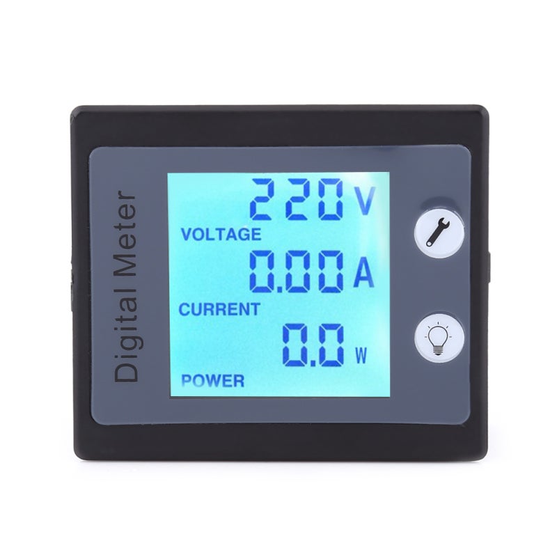 عداد متعدد الوظائف للتيار المتردد بمدى جهد 80 فولت - 260 فولت وتيار 100 أمبير - شاشة LCD كبيرة بإضاءة خلفية للاستخدام المنزلي الداخلي - Image 5