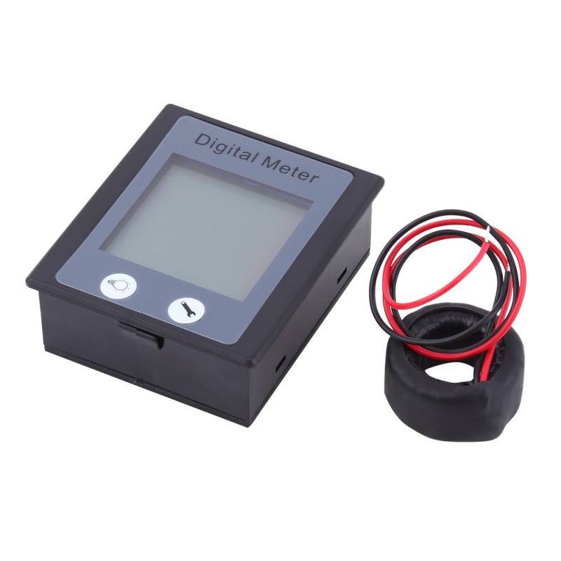 عداد متعدد الوظائف للتيار المتردد بمدى جهد 80 فولت - 260 فولت وتيار 100 أمبير - شاشة LCD كبيرة بإضاءة خلفية للاستخدام المنزلي الداخلي - Image 1