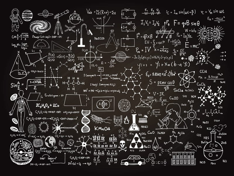 Emvency Tapestry 60x80 inch Home Decor Education Science Formulas Chalkboard for School Math Schematic Physics Equation for Bedroom Living Room Dorm - Image 1