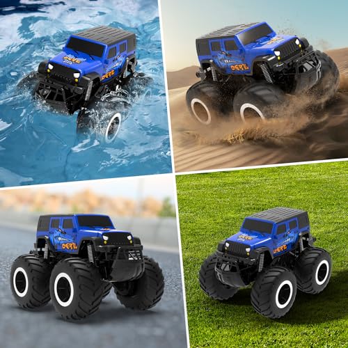 STEMTRON Amphibious Remote Control Car Toys for Boys 24GHz 116 All Terrain OffRoad RC Car Waterproof RC Monster Truck Kids Pool Toys Remote Control Boat Gifts for Kids Boys - Image 5