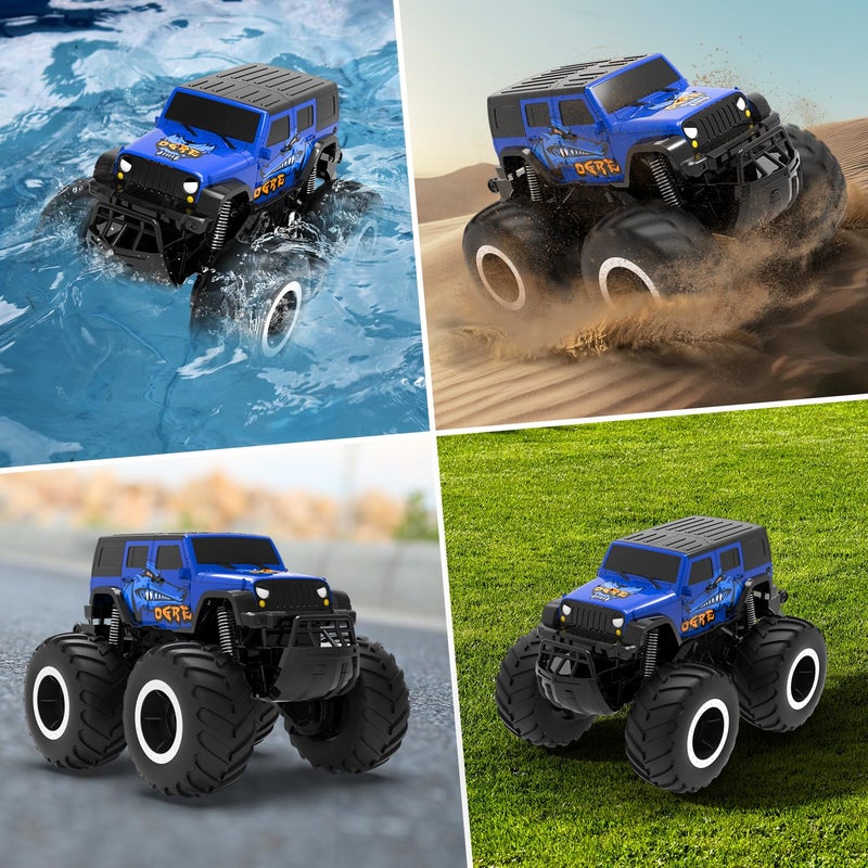 STEMTRON Amphibious Remote Control Car Toys for Boys 24GHz 116 All Terrain OffRoad RC Car Waterproof RC Monster Truck Kids Pool Toys Remote Control Boat Gifts for Kids Boys - Image 3