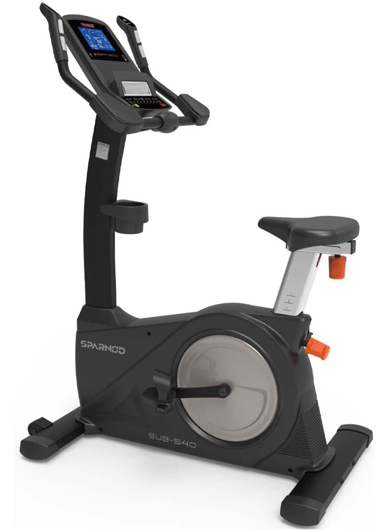 Sparnod Fitness - Sparnod Fitness SUB-540 Upright Exercise Bike Cycle for Home Gym with LCD Display, 8kg Flywheel and 24 Resistance Levels - Compact Design Cardio Exercise Cycle - Image 1