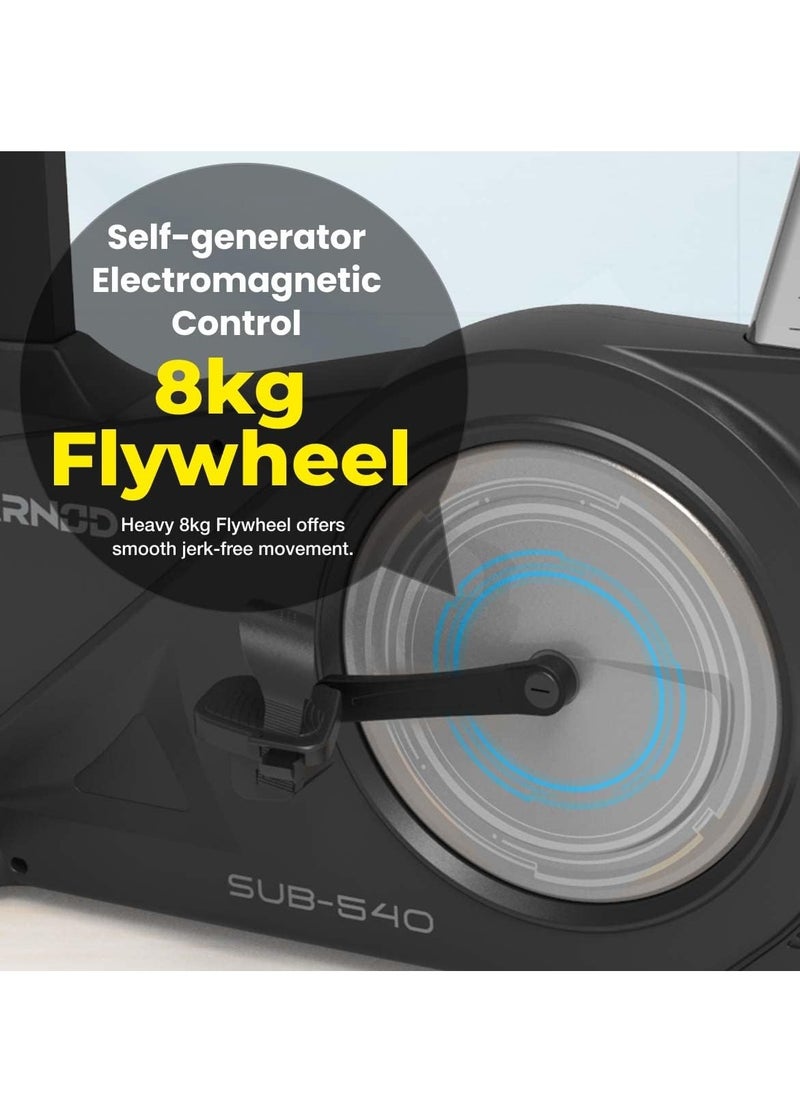 Sparnod Fitness - Sparnod Fitness SUB-540 Upright Exercise Bike Cycle for Home Gym with LCD Display, 8kg Flywheel and 24 Resistance Levels - Compact Design Cardio Exercise Cycle - Image 1