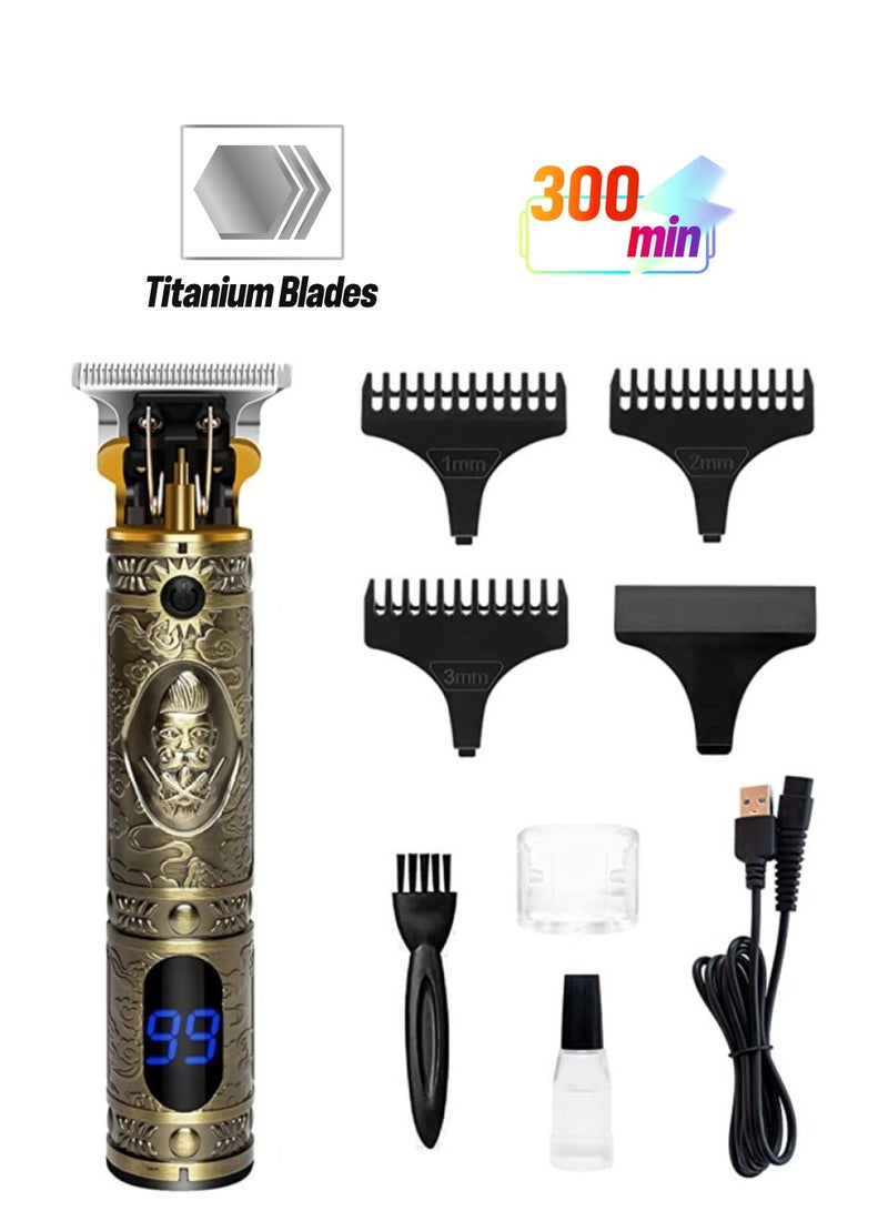 ELTRAZONE T Blade Hair Trimmer for Men, Cordless Electric Pro Li Outliner, Zero Gapped Detail Barbershop Beard Shaver Rechargeable Hair Clippers - Image 1
