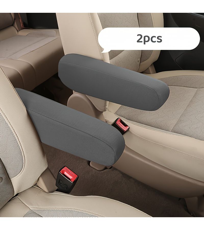 غطاء درابزون من القماش المطاطي للسيارة الرياضية متعددة الاستخدامات (SUV)، مريح وغير قابل للانزلاق، يناسب جميع الفصول، أسود، قطعتان. - Image 1