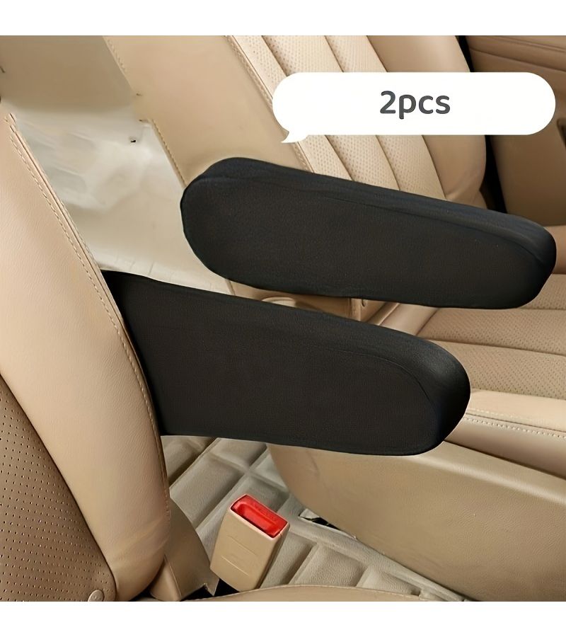 غطاء درابزون من القماش المطاطي للسيارة الرياضية متعددة الاستخدامات (SUV)، مريح وغير قابل للانزلاق، يناسب جميع الفصول، أسود، قطعتان. - Image 4