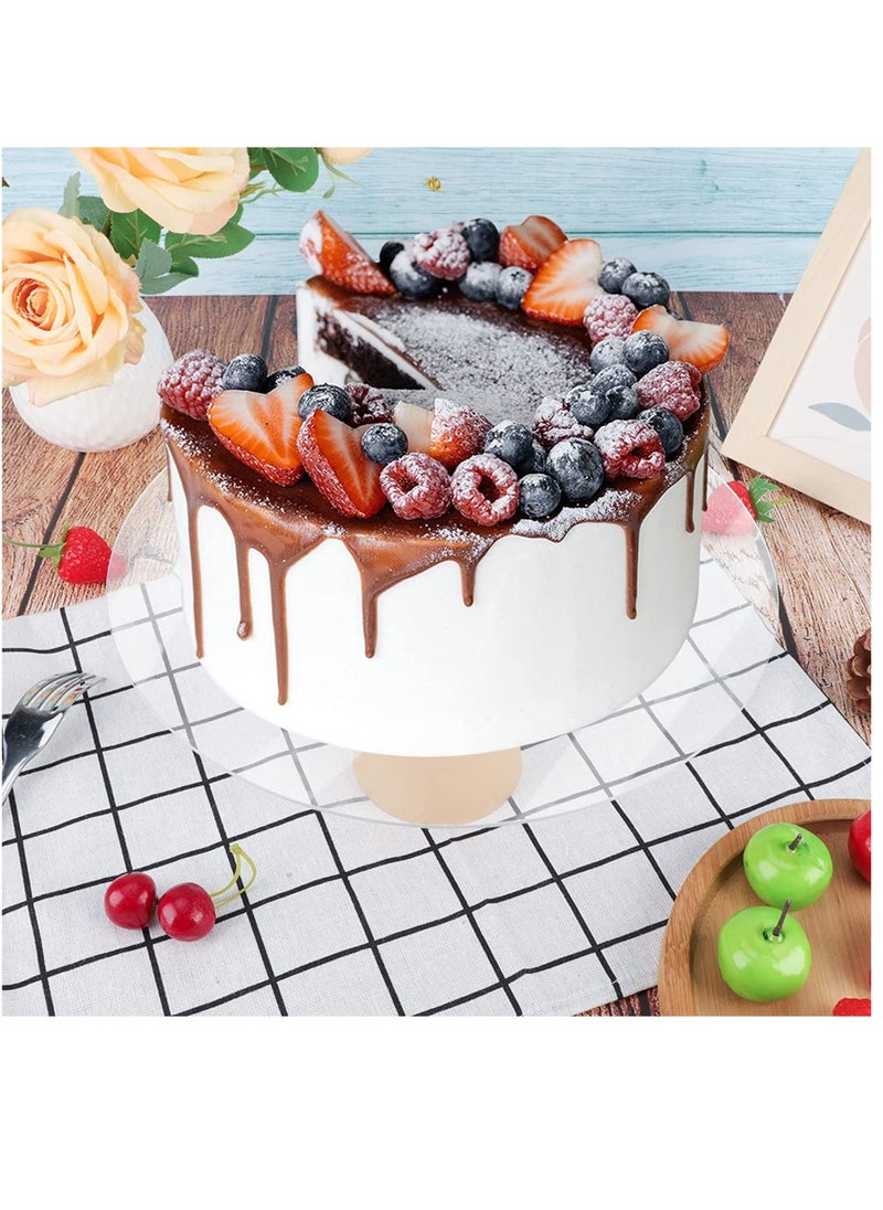 Excefore - Round Plexiglass Sheet, 2 Pieces 12 Inch Diameter Clear Acrylic Circle, Round Cake Disk Acrylic Sheet, Plexiglass Table Top, Round Acrylic Backdrop, 1/8”Thick - Image 1