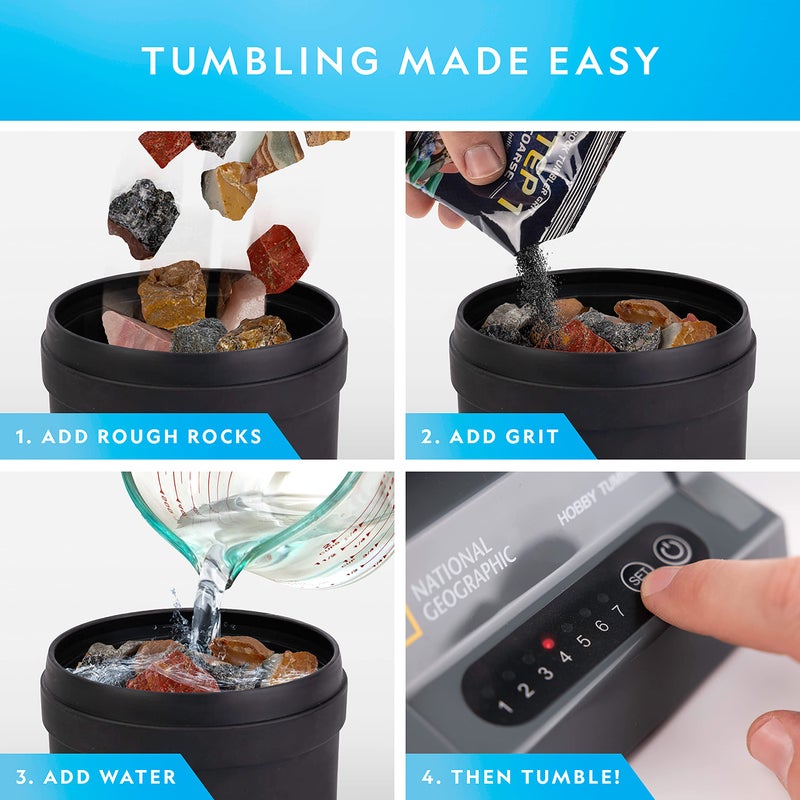 Blue Marble National Geographic Rock Tumbler Refill Kit 1 Lb. Madagascar Rocks & Accessories - Image 3