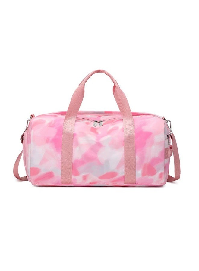 Sports bag for girls and women, waterproof travel bag for dance and gymnastics training, with a shoe pocket, wet shoulder strap, polyester for weekend getaways