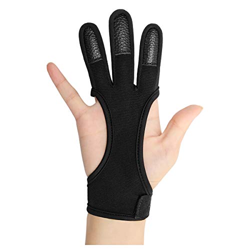 Coolrunner Archery Glove - Three Finger Leather Archery Protective Shooting Gloves for Kids, Protective Gear Accessories (M) - Image 5