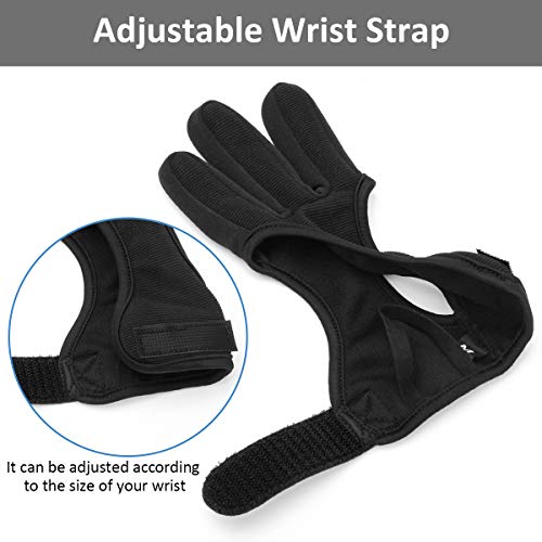 Coolrunner Archery Glove - Three Finger Leather Archery Protective Shooting Gloves for Kids, Protective Gear Accessories (M) - Image 3