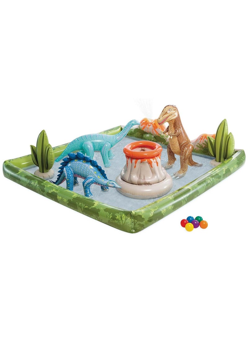 INTEX - Jurassic Adventure Play Center, Inflated Size 2.01m x 2.01m x 36cm - Image 1