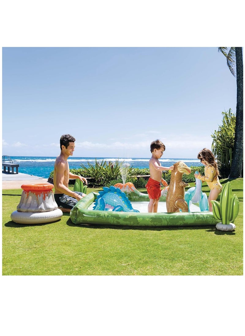 INTEX - Jurassic Adventure Play Center, Inflated Size 2.01m x 2.01m x 36cm - Image 1