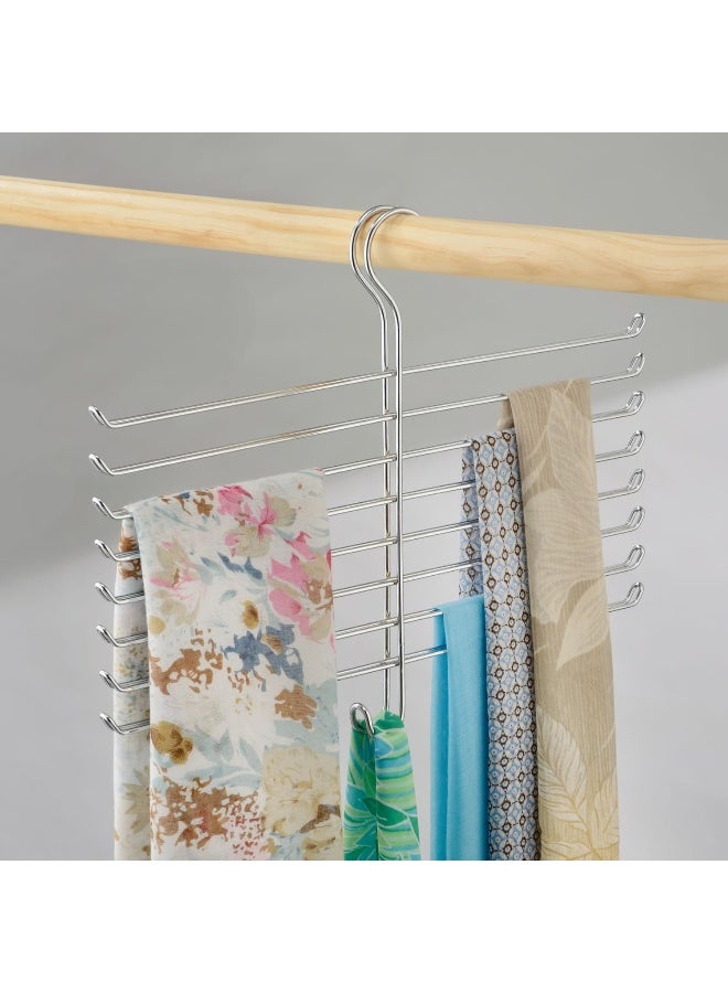 InterDesign iDesign Steel 8Rod Spine Hanging Closet Organizer The Classico Collection 126 x 16 x 75 Chrome - Image 5